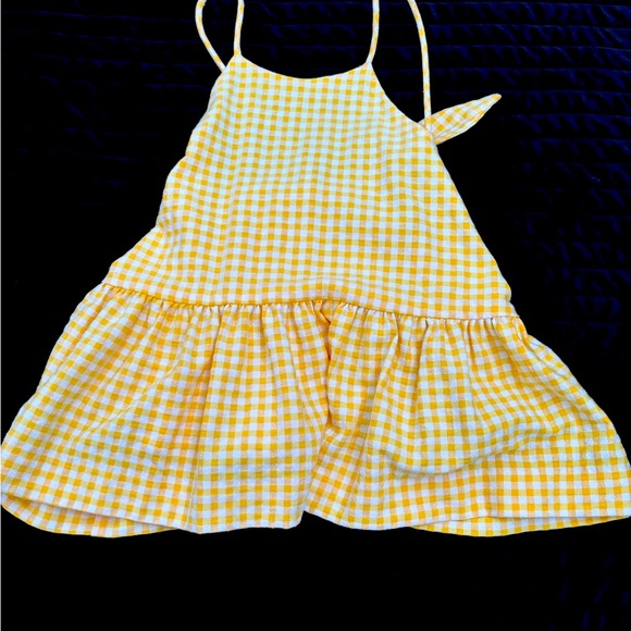 Yellow back knot summer top - Picture 2 of 3